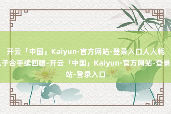 开云「中国」Kaiyun·官方网站-登录入口人人耗尽电子合手续回暖-开云「中国」Kaiyun·官方网站-登录入口