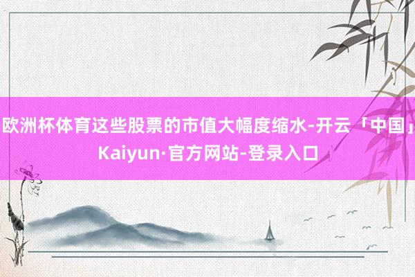 欧洲杯体育这些股票的市值大幅度缩水-开云「中国」Kaiyun·官方网站-登录入口