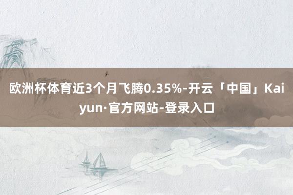欧洲杯体育近3个月飞腾0.35%-开云「中国」Kaiyun·官方网站-登录入口