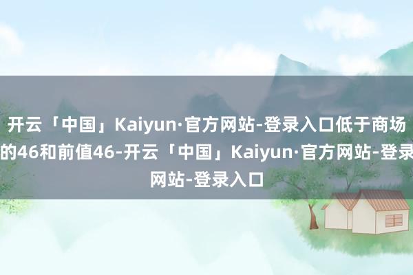 开云「中国」Kaiyun·官方网站-登录入口低于商场预期的46和前值46-开云「中国」Kaiyun·官方网站-登录入口