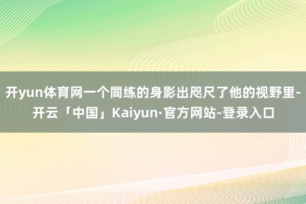 开yun体育网一个闇练的身影出咫尺了他的视野里-开云「中国」Kaiyun·官方网站-登录入口