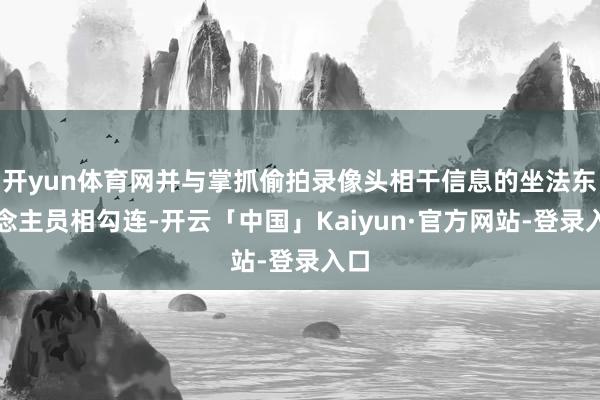开yun体育网并与掌抓偷拍录像头相干信息的坐法东说念主员相勾连-开云「中国」Kaiyun·官方网站-登录入口