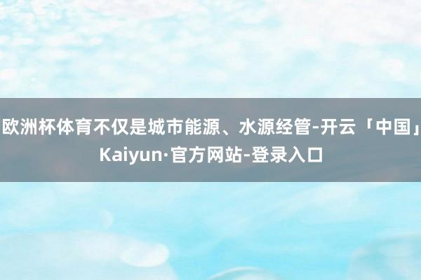 欧洲杯体育不仅是城市能源、水源经管-开云「中国」Kaiyun·官方网站-登录入口