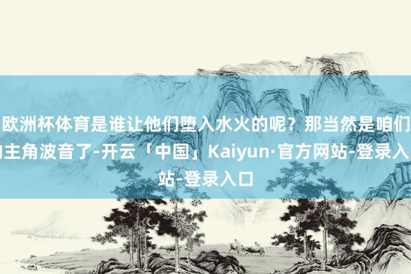欧洲杯体育是谁让他们堕入水火的呢？那当然是咱们的主角波音了-开云「中国」Kaiyun·官方网站-登录入口