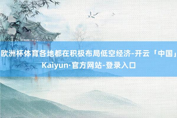 欧洲杯体育各地都在积极布局低空经济-开云「中国」Kaiyun·官方网站-登录入口