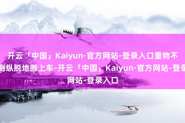 开云「中国」Kaiyun·官方网站-登录入口重物不错颠倒纵脱地搬上车-开云「中国」Kaiyun·官方网站-登录入口