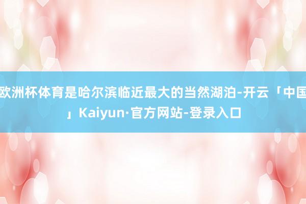 欧洲杯体育是哈尔滨临近最大的当然湖泊-开云「中国」Kaiyun·官方网站-登录入口