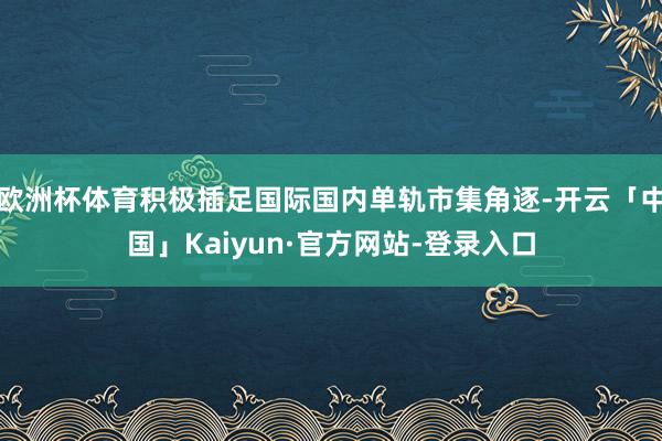 欧洲杯体育积极插足国际国内单轨市集角逐-开云「中国」Kaiyun·官方网站-登录入口