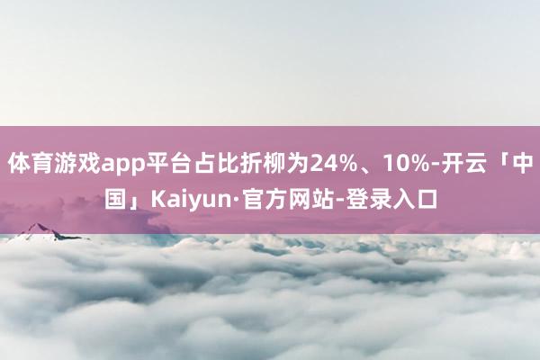 体育游戏app平台占比折柳为24%、10%-开云「中国」Kaiyun·官方网站-登录入口
