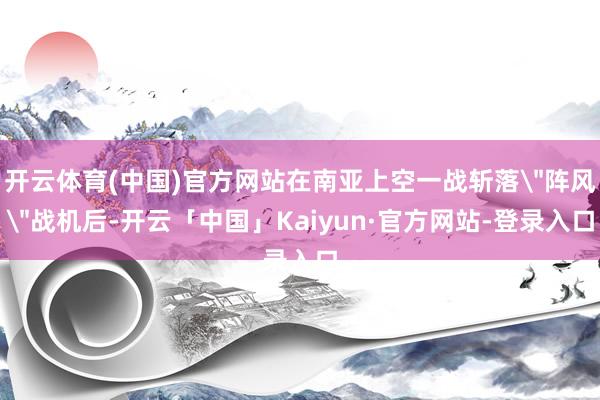 开云体育(中国)官方网站在南亚上空一战斩落