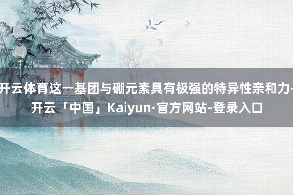 开云体育这一基团与硼元素具有极强的特异性亲和力-开云「中国」Kaiyun·官方网站-登录入口