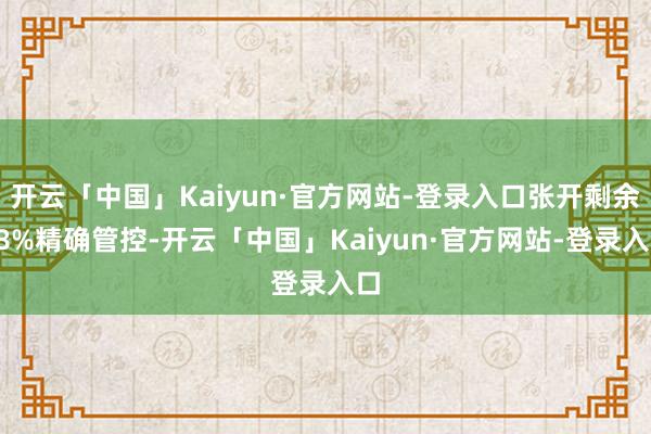 开云「中国」Kaiyun·官方网站-登录入口张开剩余68%精确管控-开云「中国」Kaiyun·官方网站-登录入口